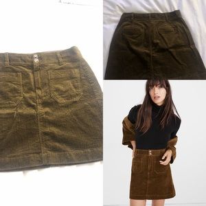 Madewell Corduroy A-Line Mini Skirt